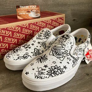 Vans Shoes Vans Classic Slipon Ucolor Tattoo True White Black